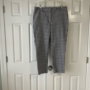 White House Black Market Men's Black and White Patterned Chinos